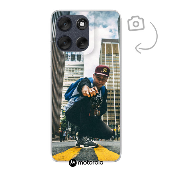 Achterkant bedrukt soft case telefoonhoesje voor Motorola Moto G56