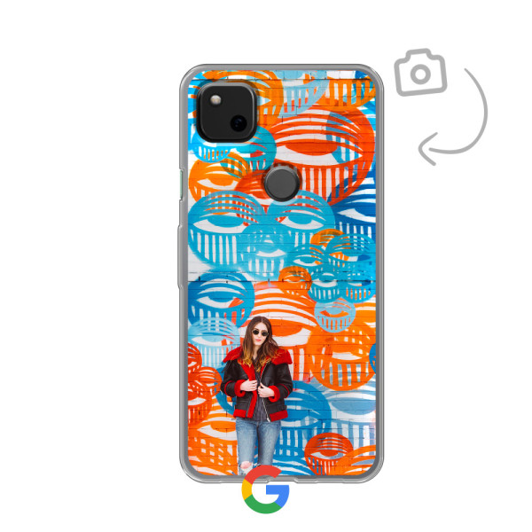 Achterkant bedrukt soft case telefoonhoesje voor Google Pixel 4a