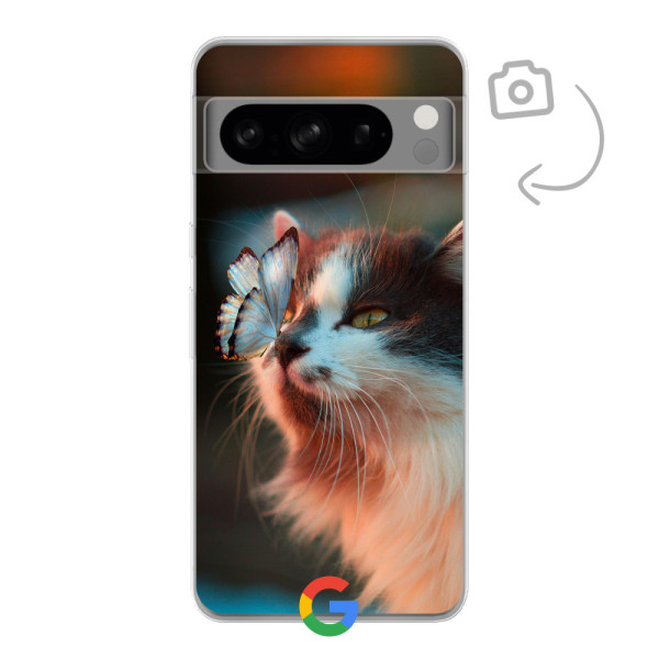 Achterkant bedrukt soft case telefoonhoesje voor Google Pixel 8