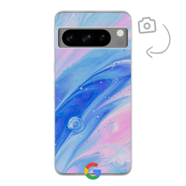 Achterkant bedrukt soft case telefoonhoesje voor Google Pixel 8 Pro